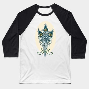 Art nouveau peacock feather Baseball T-Shirt